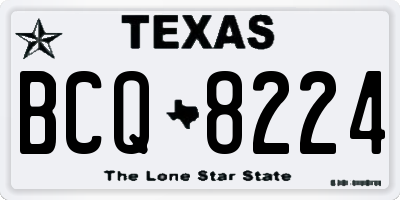 TX license plate BCQ8224