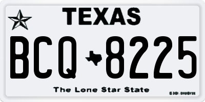 TX license plate BCQ8225