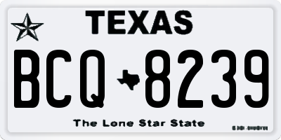 TX license plate BCQ8239