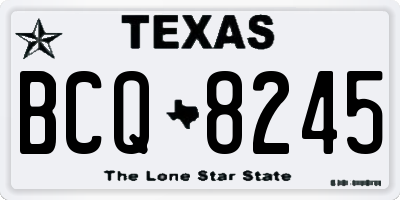 TX license plate BCQ8245
