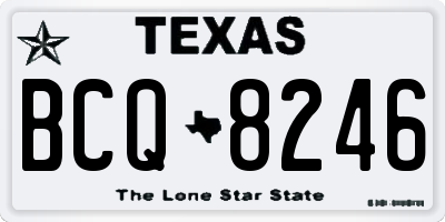 TX license plate BCQ8246