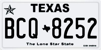 TX license plate BCQ8252