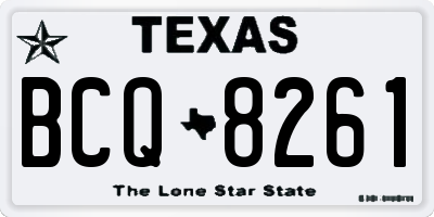 TX license plate BCQ8261
