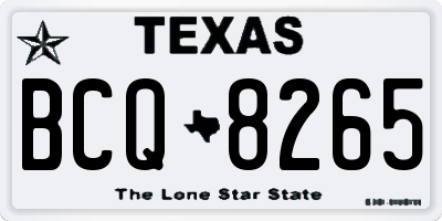 TX license plate BCQ8265