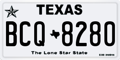 TX license plate BCQ8280