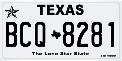 TX license plate BCQ8281