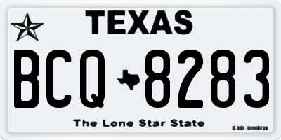 TX license plate BCQ8283