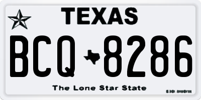 TX license plate BCQ8286