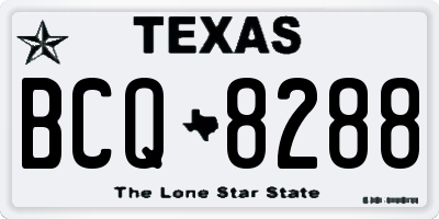 TX license plate BCQ8288