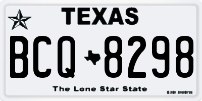 TX license plate BCQ8298