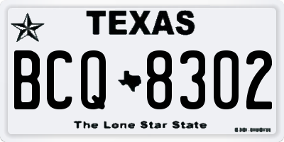 TX license plate BCQ8302