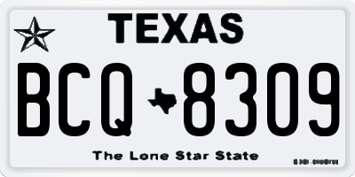 TX license plate BCQ8309