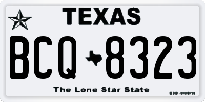 TX license plate BCQ8323