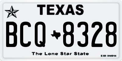 TX license plate BCQ8328