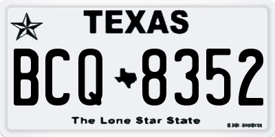TX license plate BCQ8352