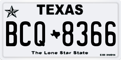 TX license plate BCQ8366