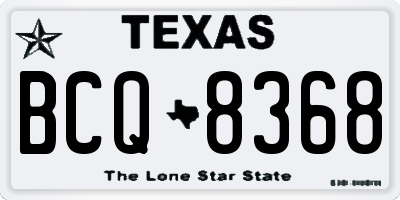 TX license plate BCQ8368