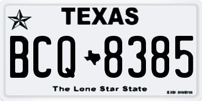 TX license plate BCQ8385