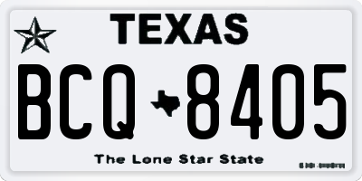 TX license plate BCQ8405
