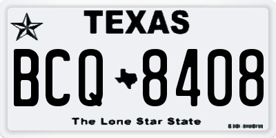 TX license plate BCQ8408
