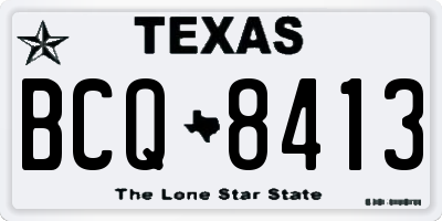 TX license plate BCQ8413