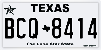TX license plate BCQ8414