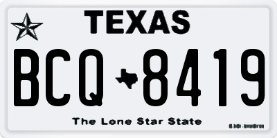 TX license plate BCQ8419