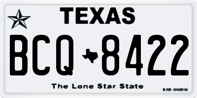 TX license plate BCQ8422