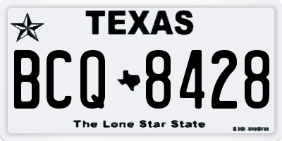 TX license plate BCQ8428