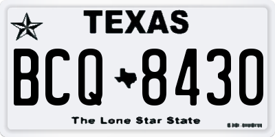TX license plate BCQ8430