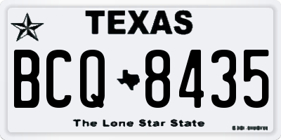 TX license plate BCQ8435