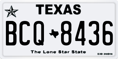 TX license plate BCQ8436