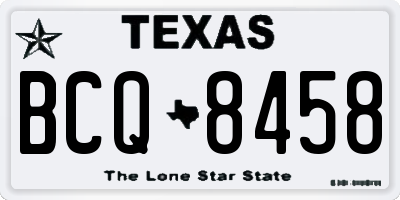 TX license plate BCQ8458