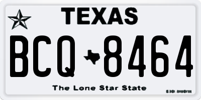 TX license plate BCQ8464