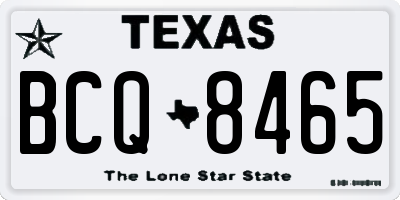 TX license plate BCQ8465