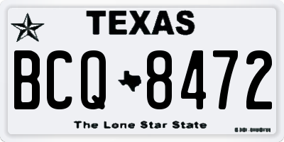 TX license plate BCQ8472