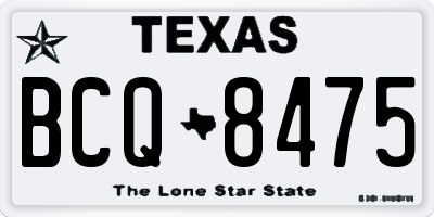 TX license plate BCQ8475