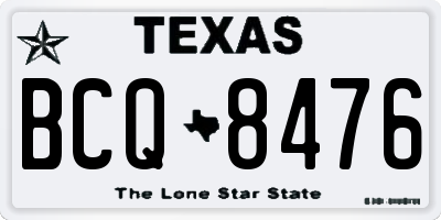 TX license plate BCQ8476