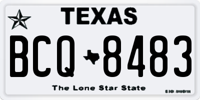 TX license plate BCQ8483