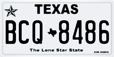 TX license plate BCQ8486