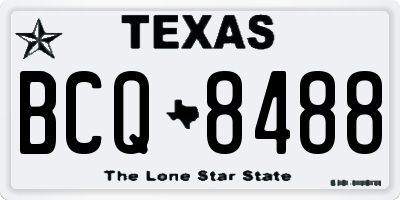 TX license plate BCQ8488