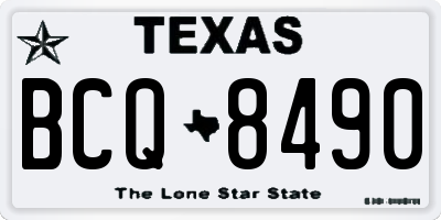 TX license plate BCQ8490