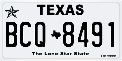 TX license plate BCQ8491