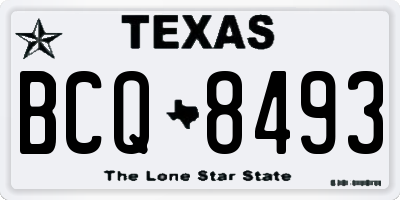 TX license plate BCQ8493