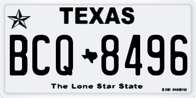 TX license plate BCQ8496