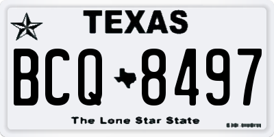 TX license plate BCQ8497
