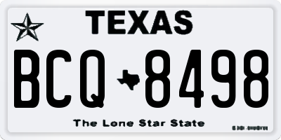 TX license plate BCQ8498