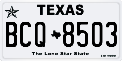 TX license plate BCQ8503