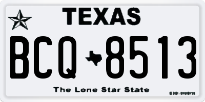 TX license plate BCQ8513