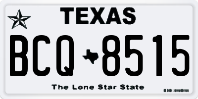 TX license plate BCQ8515